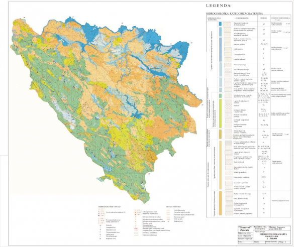 hidrogeološka karta Hidrogeološke karte   FZZG hidrogeološka karta